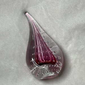 Adam Jablonski - Elegant Glass Teardrop Sculpture Art (Paperweight)